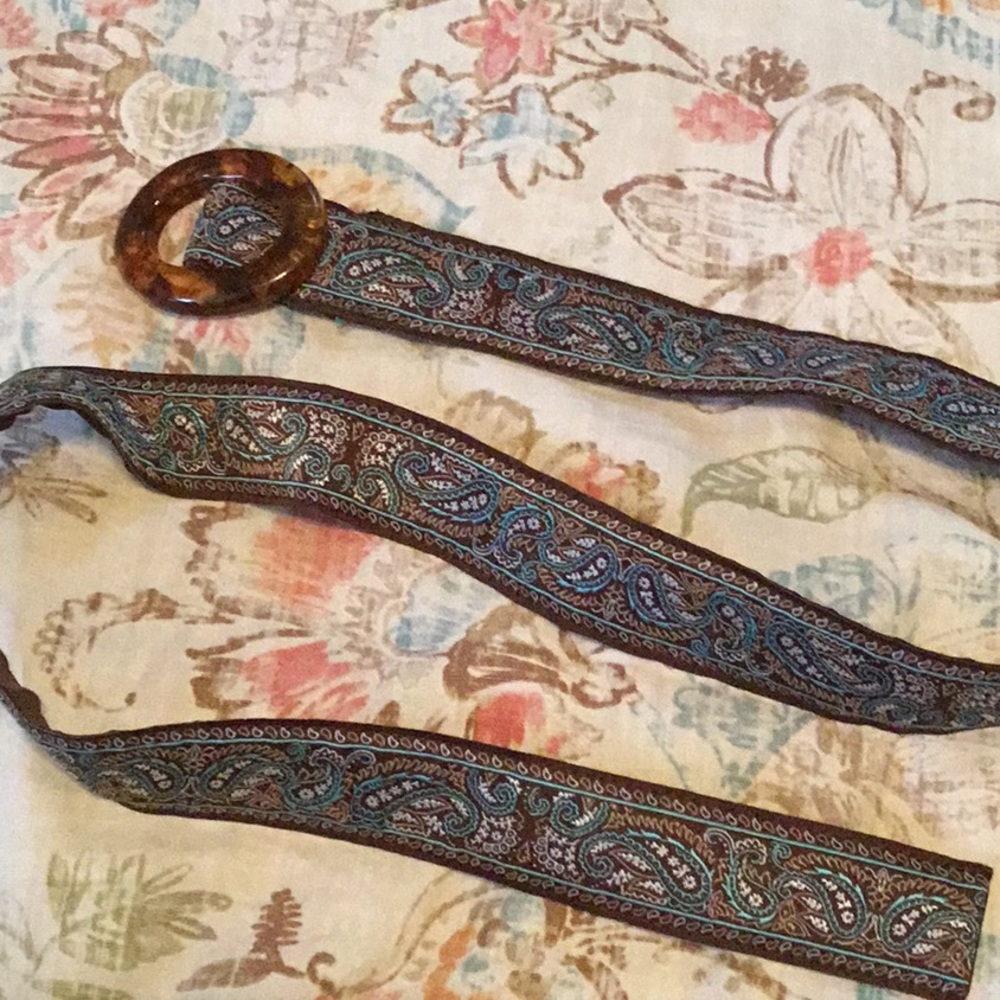 Brown paisley belt